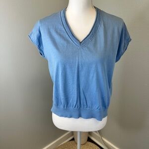 Falconeri Comfy Blue V-Neck Tee Size XS